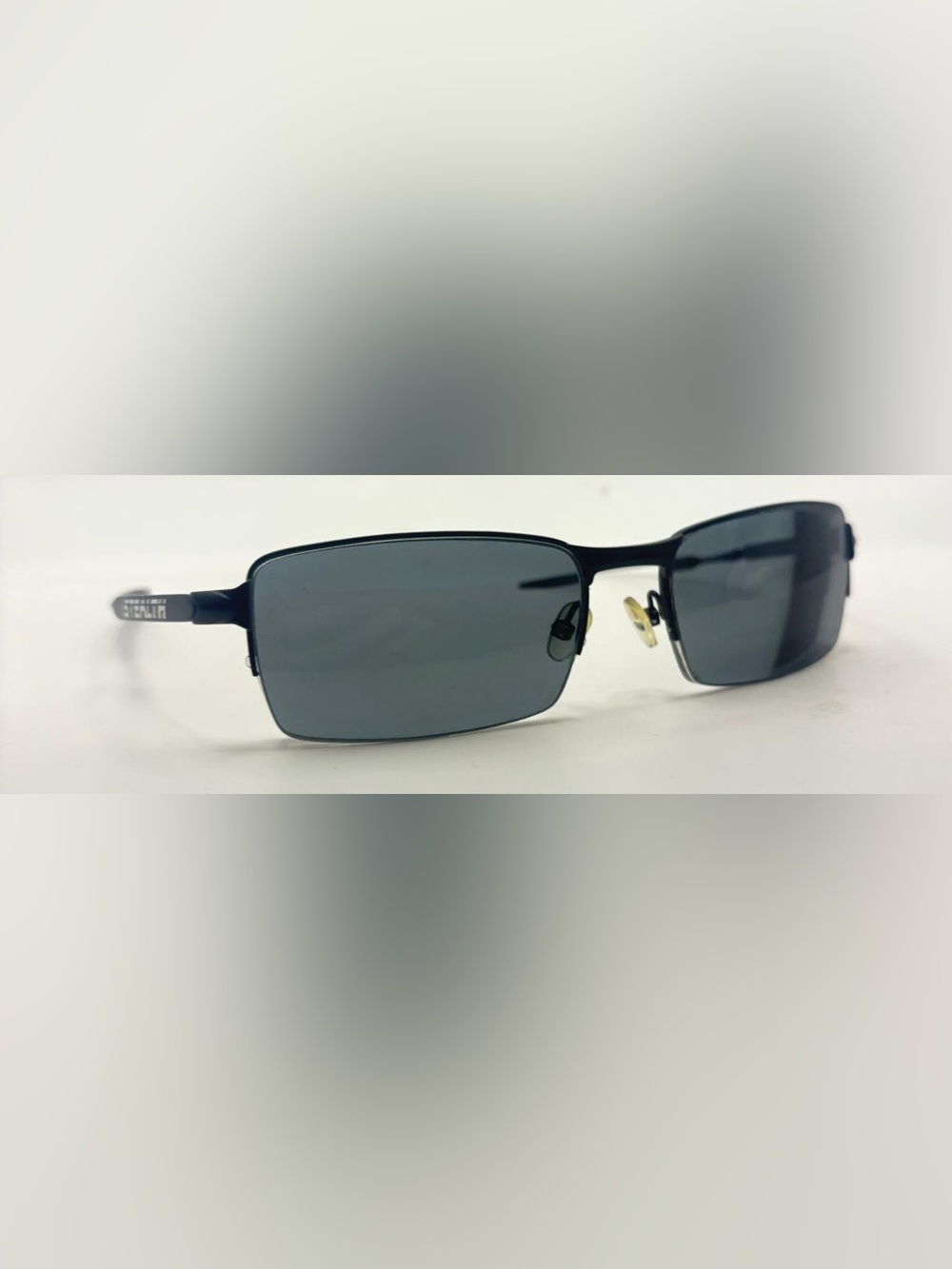 Stealth SH-02 Black Oval Half-Rim Sunglasses Frames Only